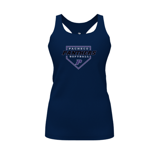 [FT0TRBNV-FYS-LOGO2] Decker Racerback Tank Top (Female Youth S, Navy, Logo 2)