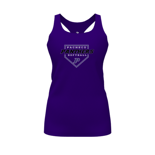 [FT0TRBPP-FYS-LOGO2] Decker Racerback Tank Top (Female Youth S, Purple, Logo 2)