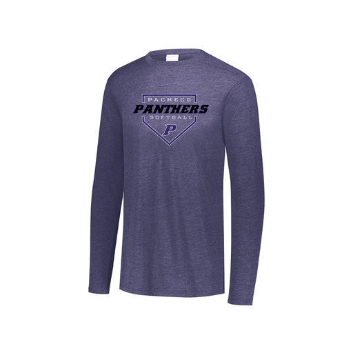 [FTLCUBNV-YS-LOGO2] Decker Youth Tri-Blend T-Shirt - Long Sleeve (Youth S, Navy, Logo 2)