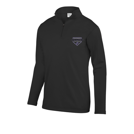 [FOLQFFBK-YS-LOGO2] Decker Youth FlexFleece 1/4 Zip (Youth S, Black, Logo 2)